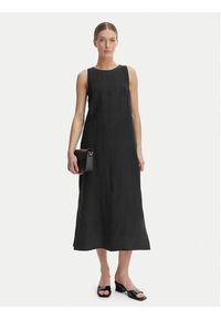 Marella Sukienka letnia Velo 2615221352 Czarny Regular Fit. Kolor: czarny. Materiał: len. Sezon: lato #5