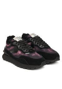 Voile Blanche Sneakersy Qwark Hype Fur Man. 2017974-09 Czarny. Kolor: czarny. Materiał: skóra, zamsz