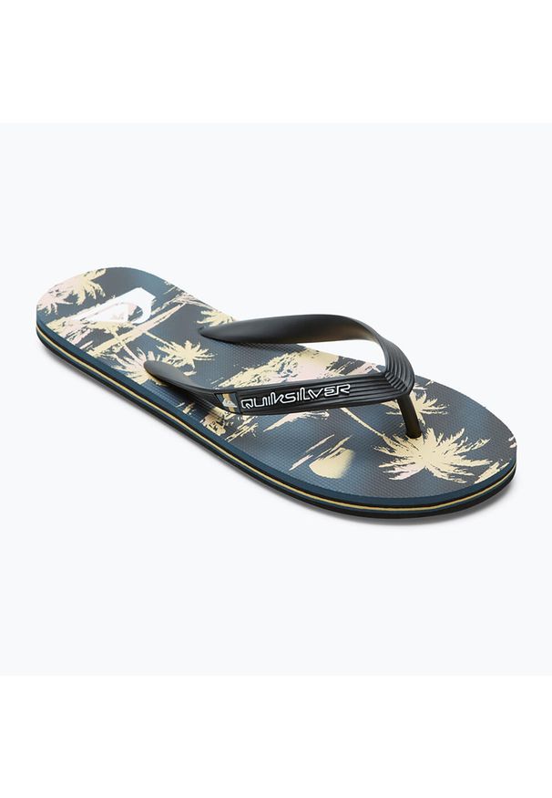 Japonki plażowe męskie Quiksilver Molokai Air Flow. Okazja: na plażę. Kolor: czarny, żółty, wielokolorowy