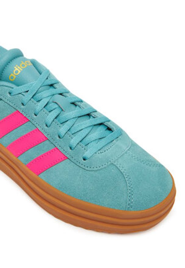 Adidas - adidas Sneakersy Vl Court Bold JQ5634 Zielony. Kolor: zielony. Materiał: zamsz, skóra