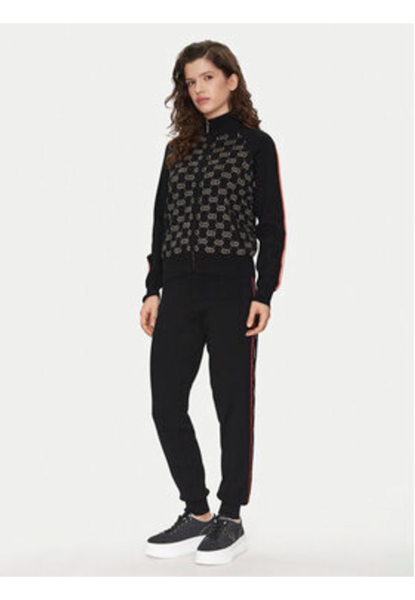 Liu Jo Sport Kardigan TF4224 MS63L Czarny Regular Fit. Kolor: czarny. Materiał: syntetyk. Styl: sportowy