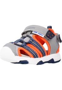 Geox - Sandały GEOX B SANDAL MULTY BOY B Szary. Kolor: szary. Materiał: syntetyk, tkanina. Sport: turystyka piesza