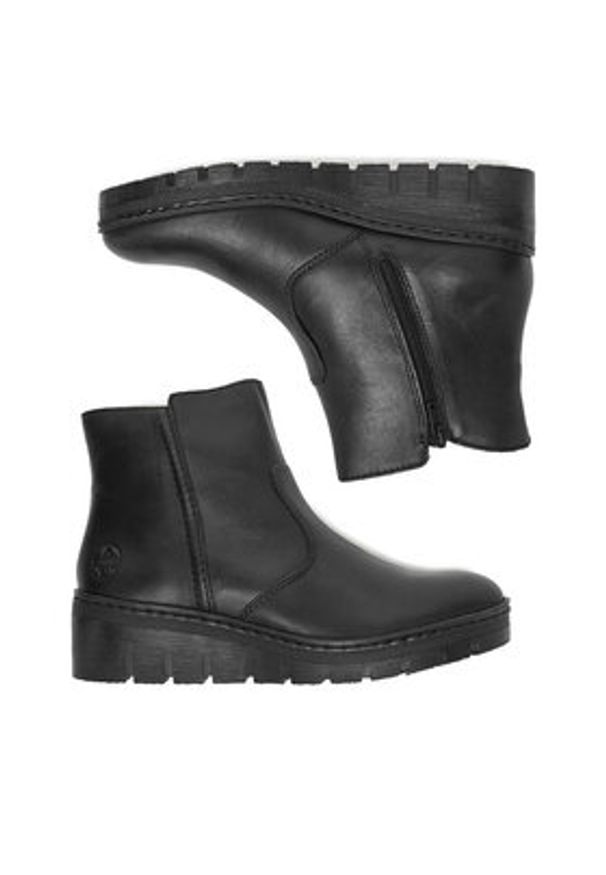 Rieker Botki CEO-X9165-01 Czarny. Kolor: czarny. Materiał: skóra