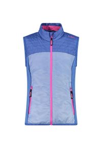 Dziewczęca kurtka puchowa bez rękawów CMP. Kolor: niebieski. Materiał: puch. Długość rękawa: bez rękawów. Sezon: zima. Sport: narciarstwo #1