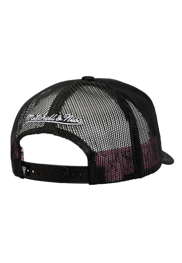 Czapka z daszkiem męska piłkarska Mitchell & Ness Inter Miami CF Trucker czarna. Kolor: czarny