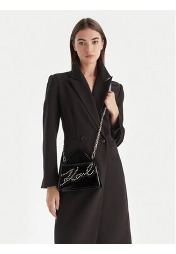 Karl Lagerfeld - KARL LAGERFELD Torebka A4W30035 Czarny. Kolor: czarny. Materiał: skórzane