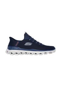 skechers - Buty męskie sneakersy Skechers Glide-Step Slip-Ins. Kolor: niebieski