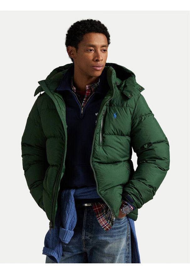 Polo Ralph Lauren Kurtka puchowa 710968278004 Zielony Regular Fit. Typ kołnierza: polo. Kolor: zielony. Materiał: syntetyk