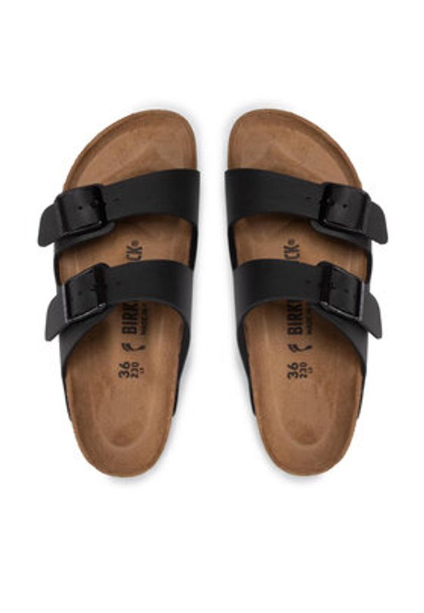 Birkenstock Klapki Arizona Birko-Flor 0051793 Czarny. Kolor: czarny. Materiał: skóra