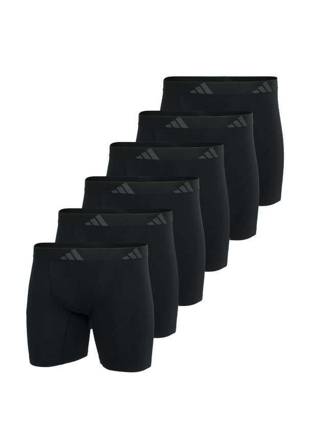 Adidas - Bokserki męskie Active Flex Cotton Ergonomic 6 pak. Kolor: czarny. Materiał: bawełna, elastan