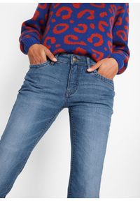 bonprix - Wygodne dżinsy ze stretchem, o kroju bootcut, mid waist. Kolor: niebieski #3
