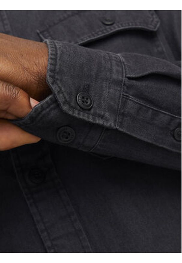Jack & Jones Koszula jeansowa Travis 12269262 Czarny Comfort Fit. Kolor: czarny. Materiał: bawełna