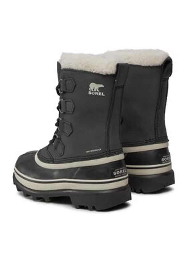 sorel - Sorel Śniegowce Caribou NL1005 Czarny. Kolor: czarny. Materiał: skóra, nubuk