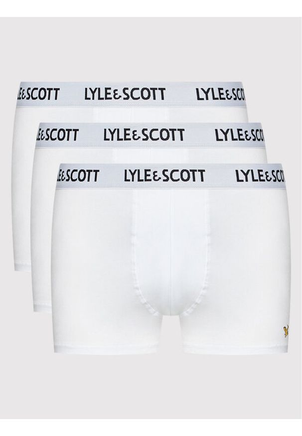 Lyle & Scott Komplet 3 par bokserek Barclay LSUWTC001 Biały. Kolor: biały. Materiał: bawełna