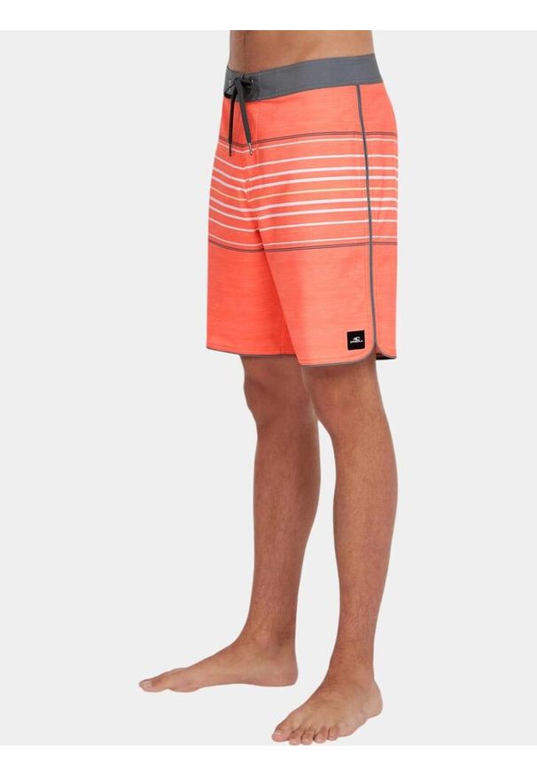 Szorty plażowe męskie O'Neill Hyperfreak Heat Stripe Scallop 18". Okazja: na plażę. Kolor: żółty, pomarańczowy, wielokolorowy