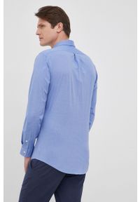 Polo Ralph Lauren koszula 710832480003 męska slim z kołnierzykiem button-down. Typ kołnierza: button down, polo. Kolor: niebieski. Materiał: tkanina. Długość rękawa: długi rękaw. Długość: długie #4