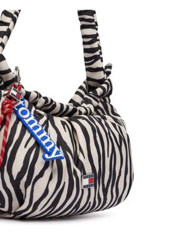 Tommy Jeans Torebka Tjw Icon Charms Zebra Shlder Bag AW0AW18882 Biały. Kolor: biały. Wzór: motyw zwierzęcy