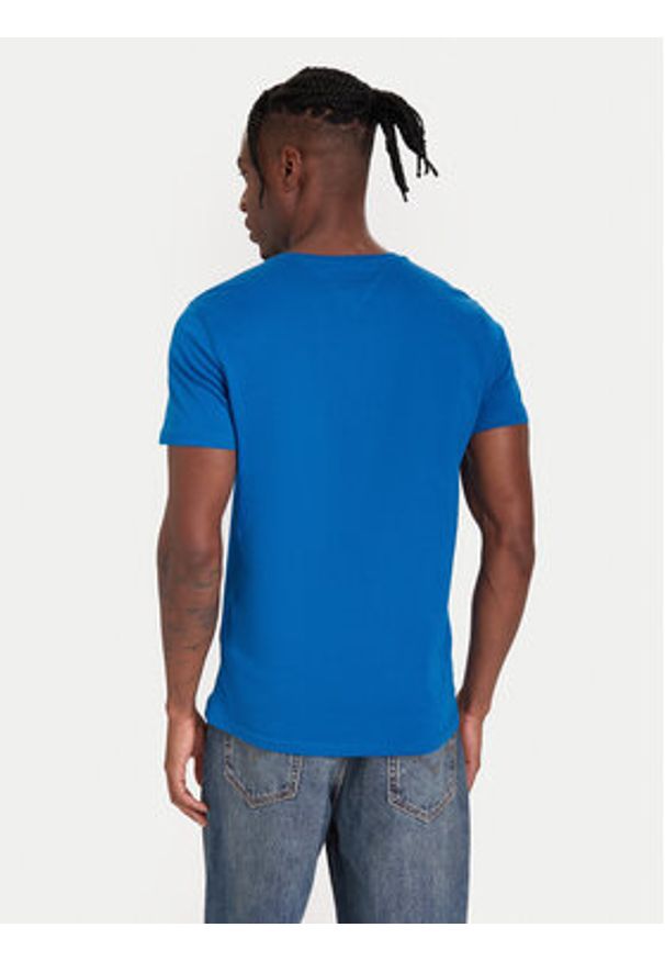 Tommy Jeans T-Shirt DM0DM04411 Niebieski Regular Fit. Kolor: niebieski. Materiał: bawełna