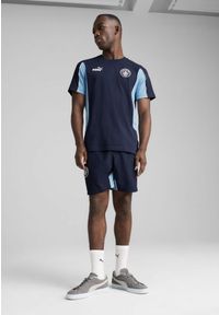 Puma - Męska koszulka Manchester City ftblARCHIVE PUMA Navy Team Light Blue. Kolor: niebieski. Materiał: guma. Wzór: nadruk