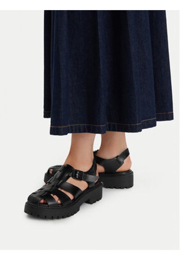 Timberland Sandały Stone Street TB0A5S65W021 Czarny. Kolor: czarny. Materiał: skóra. Styl: street