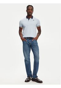 Robe di Kappa Polo Atsushi 611255W Niebieski Slim Fit. Typ kołnierza: polo. Kolor: niebieski. Materiał: bawełna #5