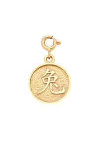 MOKOBELLE - Bransoletka z monetą z chińskim zodiakiem - KRÓLIK. Materiał: pozłacane. Kolor: złoty