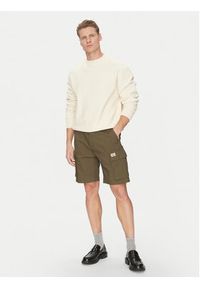 Calvin Klein Jeans Szorty materiałowe J30J327376 Khaki Regular Fit. Kolor: brązowy. Materiał: bawełna #5
