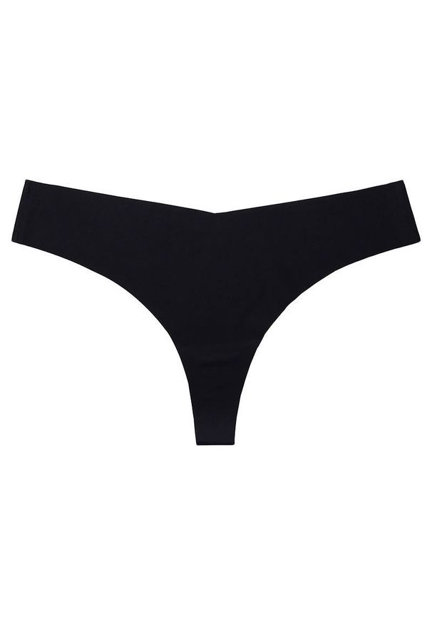 Intica - Stringi bezszwowe niewidoczne pod ubraniami Lala. Kolor: czarny. Materiał: materiał, skóra