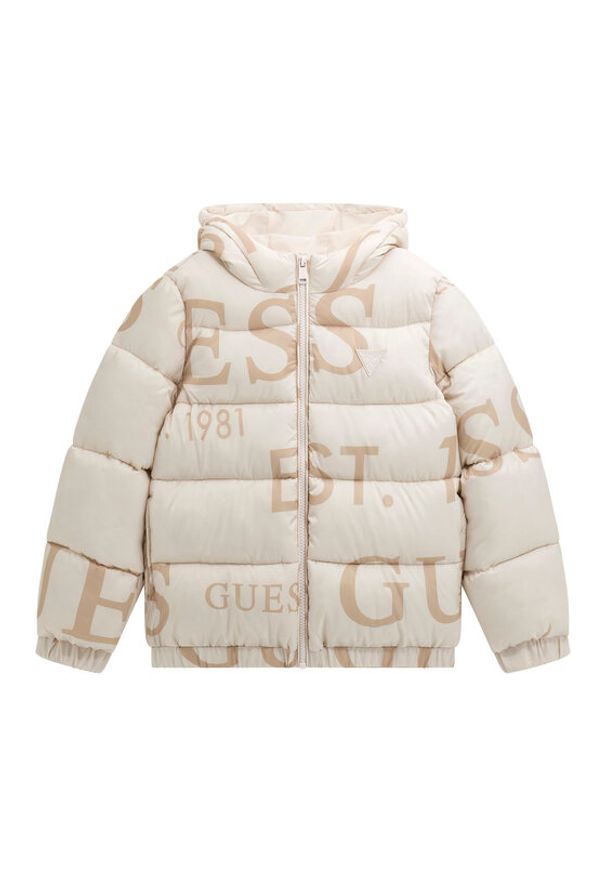 Guess Kurtka zimowa H5BJ00 WCFM0 Beżowy Regular Fit. Kolor: beżowy. Materiał: syntetyk. Sezon: zima