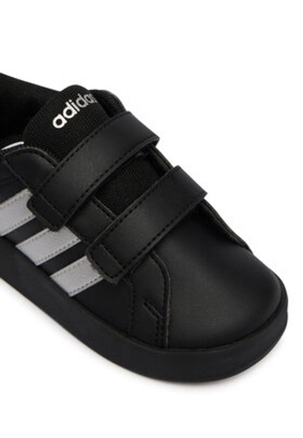 Adidas - adidas Sneakersy Grand Court 3.0 Shoes Infants KI7188 Czarny. Kolor: czarny. Materiał: skóra