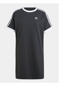 Adidas - adidas Sukienka codzienna 3-Stripes IU2534 Czarny Loose Fit. Okazja: na co dzień. Kolor: czarny. Materiał: bawełna. Typ sukienki: proste. Styl: casual #4