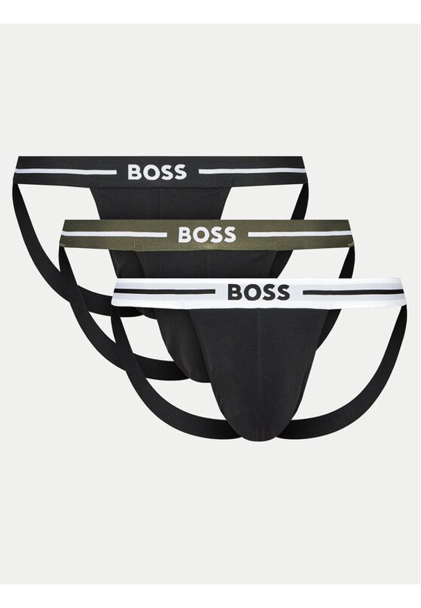 BOSS - Boss Komplet 3 par slipów Jock Strap 50517823 Czarny. Kolor: czarny. Materiał: bawełna