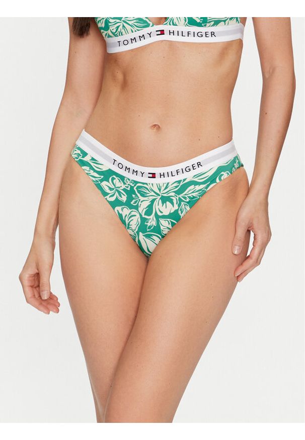 TOMMY HILFIGER - Tommy Hilfiger Dół od bikini UW0UW05365 Zielony. Kolor: zielony. Materiał: syntetyk