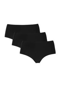 Cellbes Bezszwowe majtki ze stanem standardowej wysokości 3 Pack Czarny female czarny 50/52. Kolor: czarny. Materiał: bawełna #1