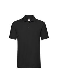 FRUIT OF THE LOOM - Męska Koszulka Polo Premium. Typ kołnierza: polo. Kolor: czarny