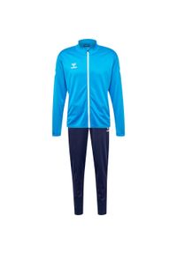 Dres Hummel Logo. Kolor: niebieski. Materiał: dresówka. Sport: piłka nożna #1