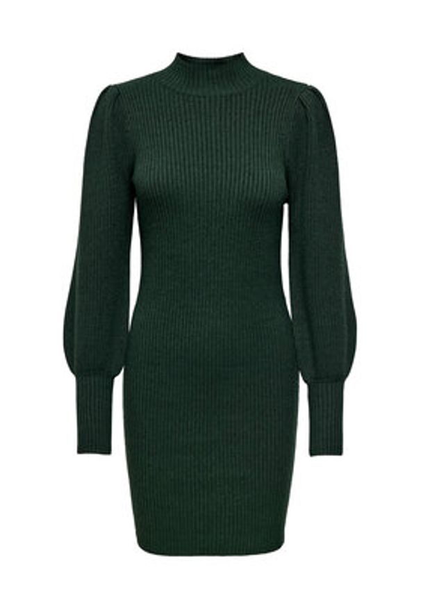 only - ONLY Sukienka dzianinowa 15232502 Zielony Comfort Fit. Kolor: zielony. Materiał: wiskoza