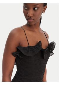 Guess Sukienka koktajlowa W6RK80 WI342 Czarny Classic Fit. Kolor: czarny. Materiał: syntetyk. Styl: wizytowy #4