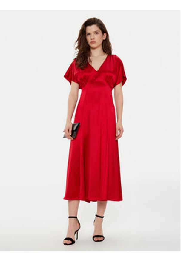 Tatuum Sukienka koktajlowa Otessa T2424.211B Czerwony Regular Fit. Kolor: czerwony. Materiał: syntetyk. Styl: wizytowy