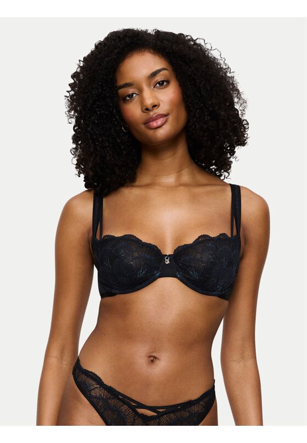 Triumph Biustonosz balkonetka Palina Moonlight Kiss 10224870 Czarny. Kolor: czarny. Materiał: syntetyk