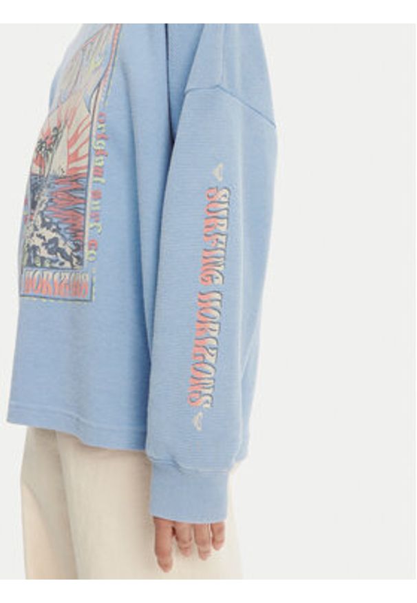 Roxy Bluza ERJKT04276 Niebieski Relaxed Fit. Kolor: niebieski. Materiał: bawełna