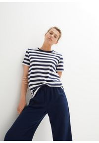 bonprix - T-shirt z okrągłym dekoltem, z bawełny (2 szt.). Kolor: biały. Materiał: bawełna. Długość rękawa: krótki rękaw. Długość: krótkie. Styl: klasyczny #1