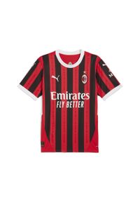 Puma - Męska koszulka domowa AC Milan 24/25 PUMA For All Time Red Black. Kolor: czerwony, wielokolorowy, czarny. Materiał: jersey. Sport: piłka nożna