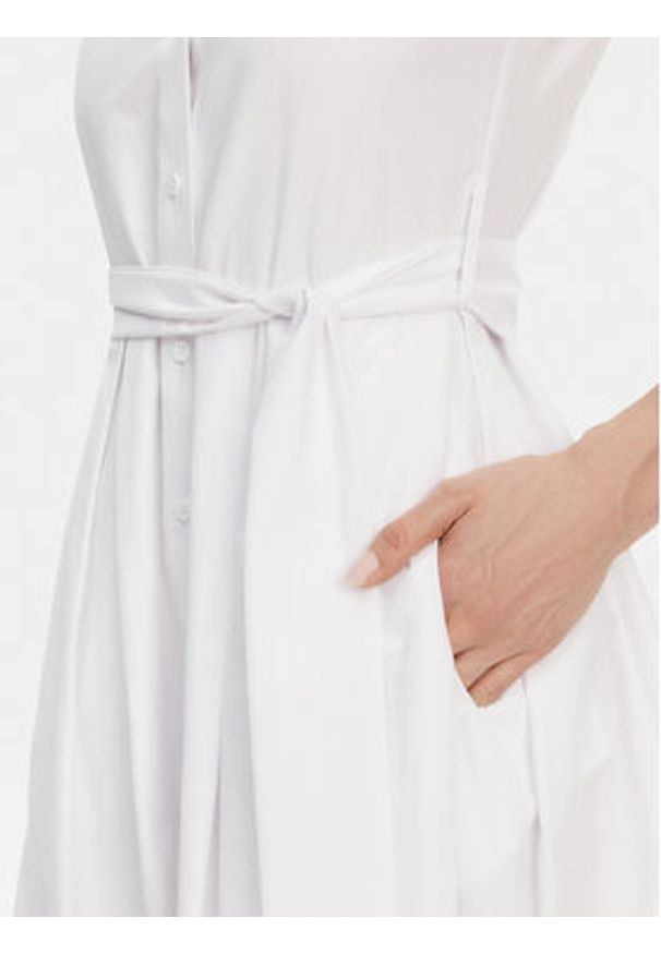 Silvian Heach Sukienka koszulowa GPP25450VE Biały Regular Fit. Kolor: biały. Materiał: bawełna. Typ sukienki: koszulowe
