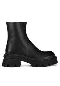 Badura Botki C-WFA3116-1Z Czarny. Kolor: czarny. Materiał: skóra