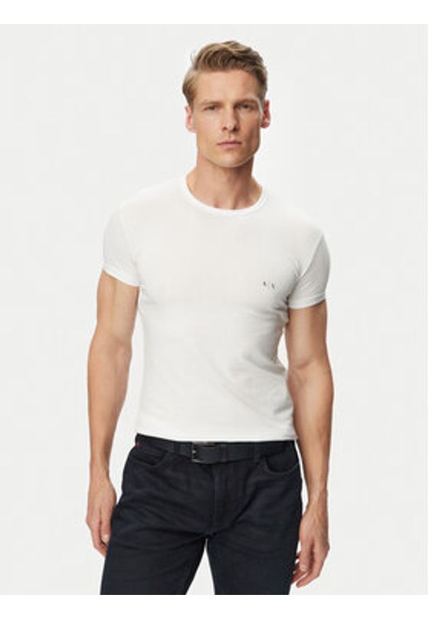 Armani Exchange Komplet t-shirtów 956005 CC282 04710 Biały Slim Fit. Kolor: biały. Materiał: bawełna