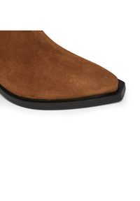 Pinko - PINKO Botki Mozart Texano Al 23-24 BLKS1 102025 A0N8 Brązowy. Kolor: brązowy. Materiał: zamsz, skóra #6