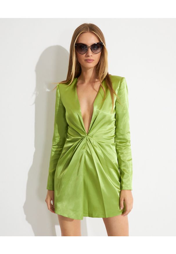 GAUGE81 AMSTERDAM - Zielona sukienka Zarate. Kolor: zielony. Materiał: wiskoza. Długość rękawa: długi rękaw. Długość: mini