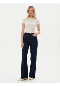 Guess Jeansy W5YA1A D5PW1 Granatowy Wide Leg. Kolor: niebieski