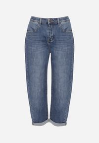 Born2be - Niebieskie Jeansy o Kroju Mom Fit z Regularnym Stanem Rilarisse. Okazja: na co dzień. Kolor: niebieski. Styl: casual #5